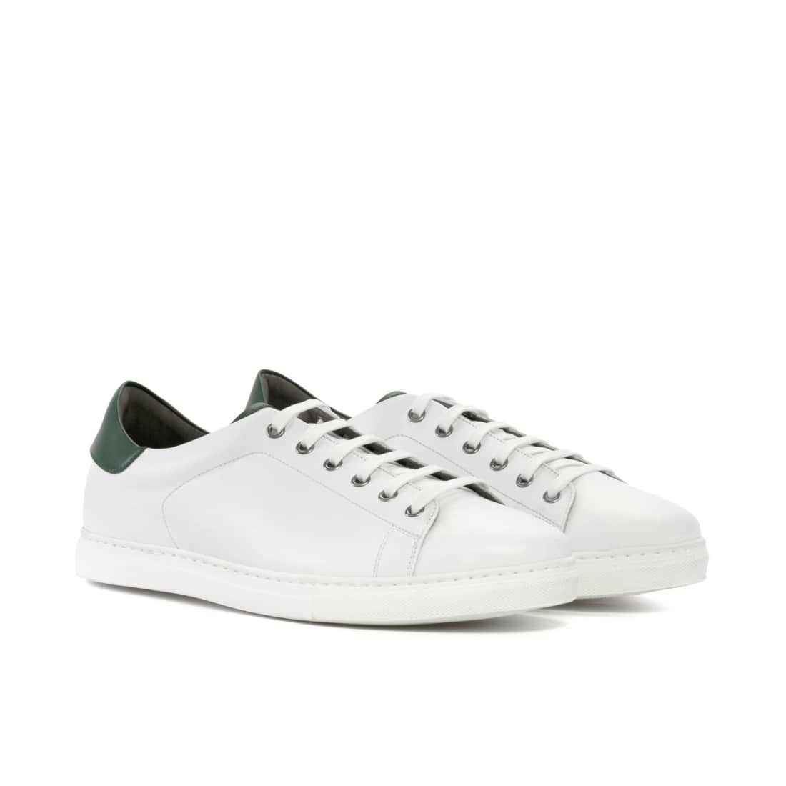 Sneakers Jersey en cuir blanc - Semelles Blanches