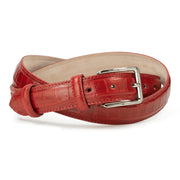 Ceinture en cuir façon croco 30 mm – Rouge