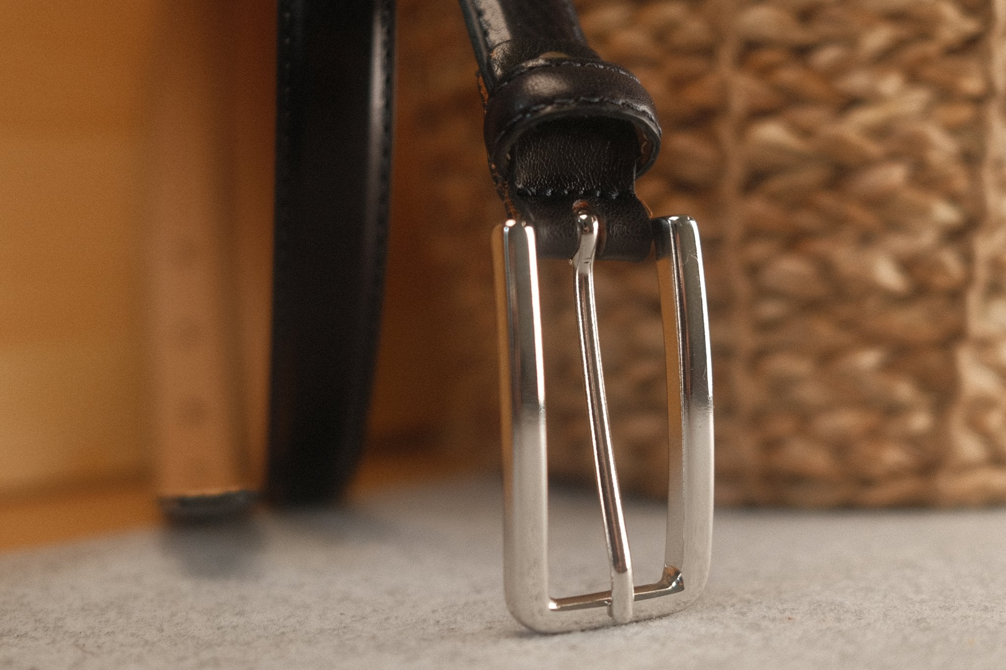 Ceinture femme cuir bleu marine fine 20 mm Norbert Bottier Accessoires Norbert Bottier