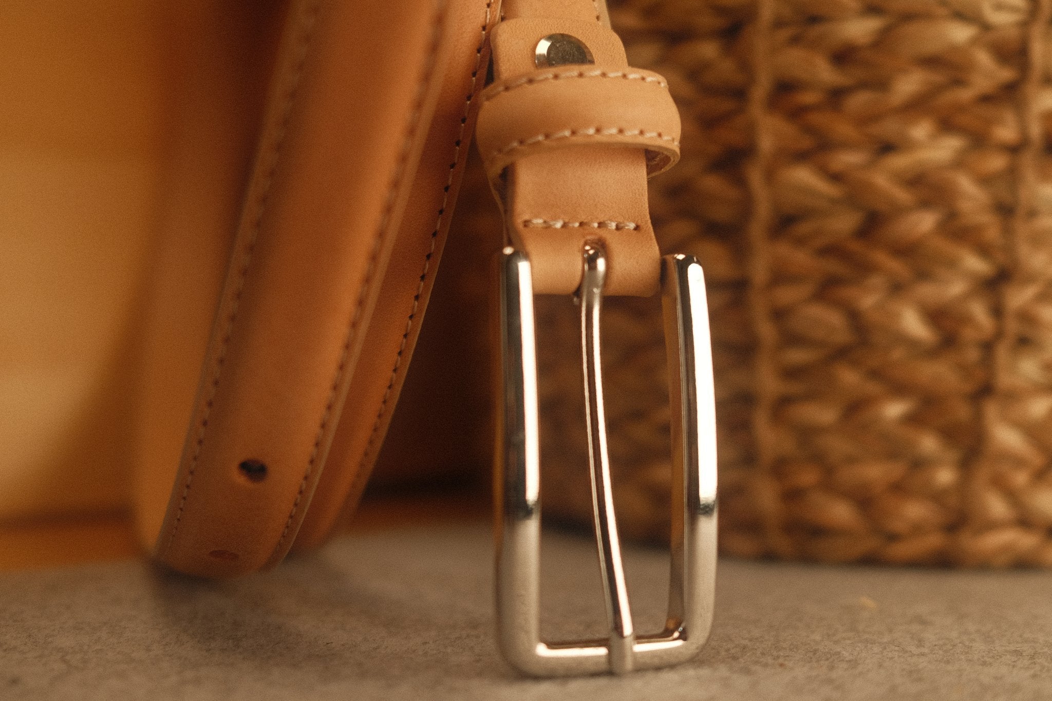 Ceinture femme cuir naturel fine 20 mm Norbert Bottier Accessoires Norbert Bottier