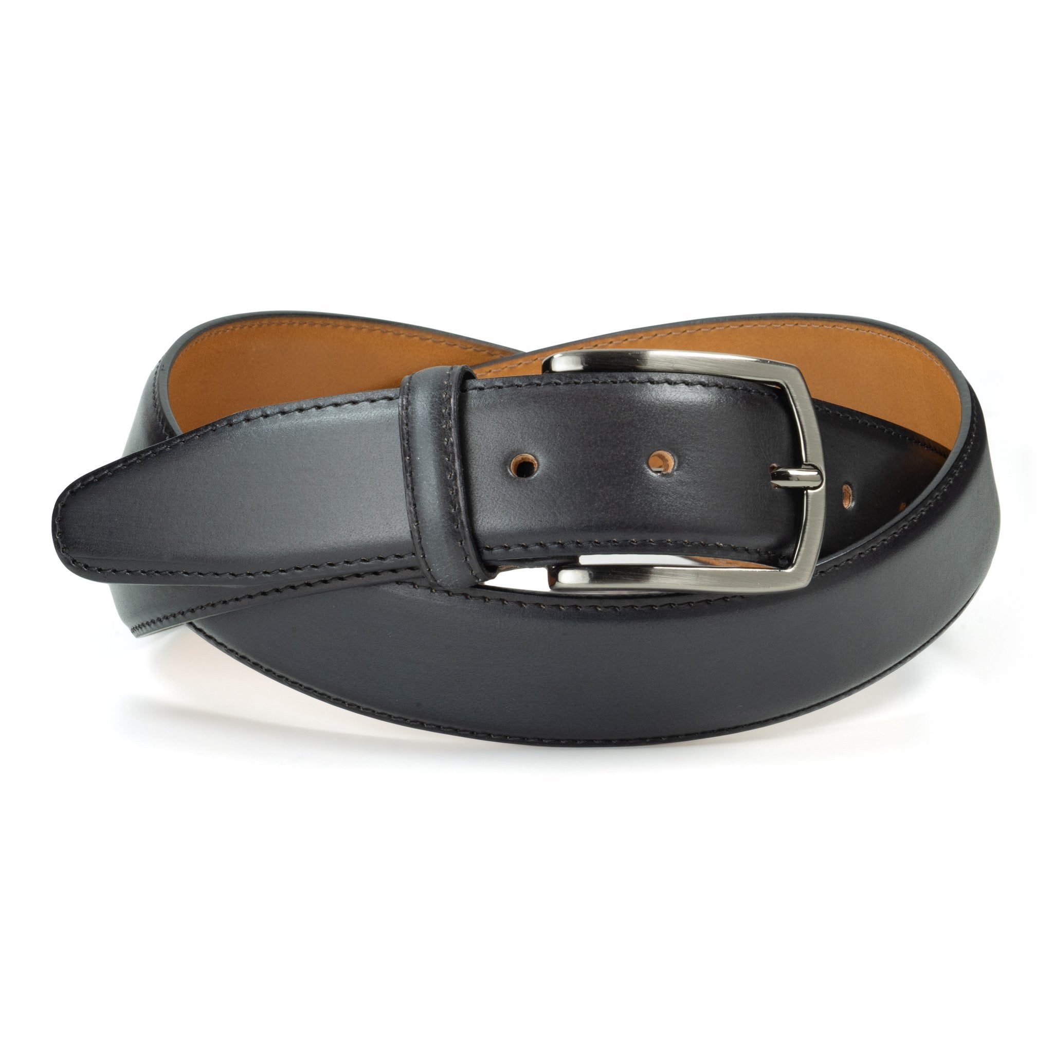 Ceinture en cuir patiné 35 mm – gris
