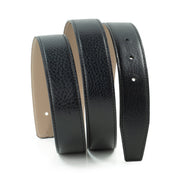 Ceinture compatible boucle Hermès 32 mm – Cuir Noir / Beige
