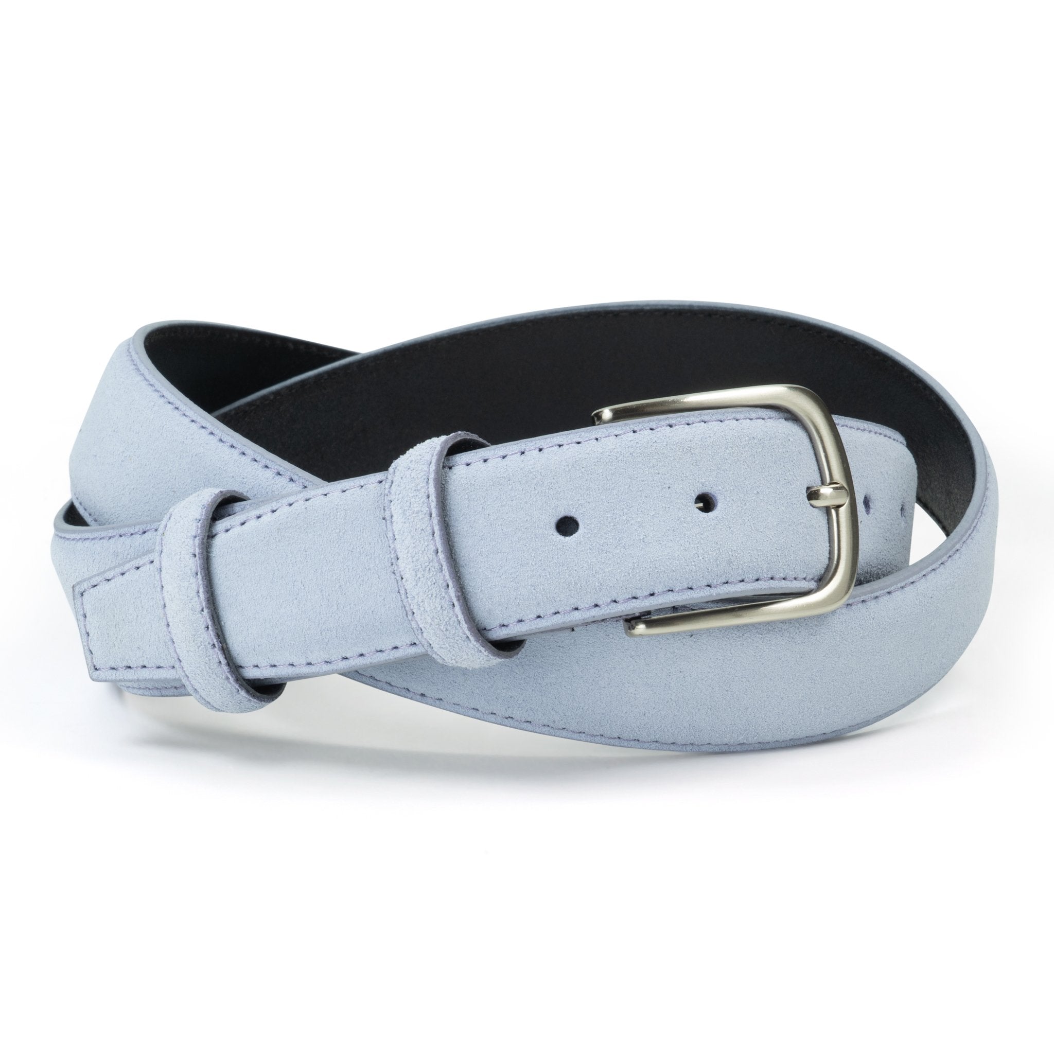 Ceinture en daim lavande boucle ronde 35 mm