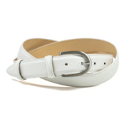 Ceinture cuir blanc boucle ronde fine 30 mm Norbert Bottier Accessoires Norbert Bottier