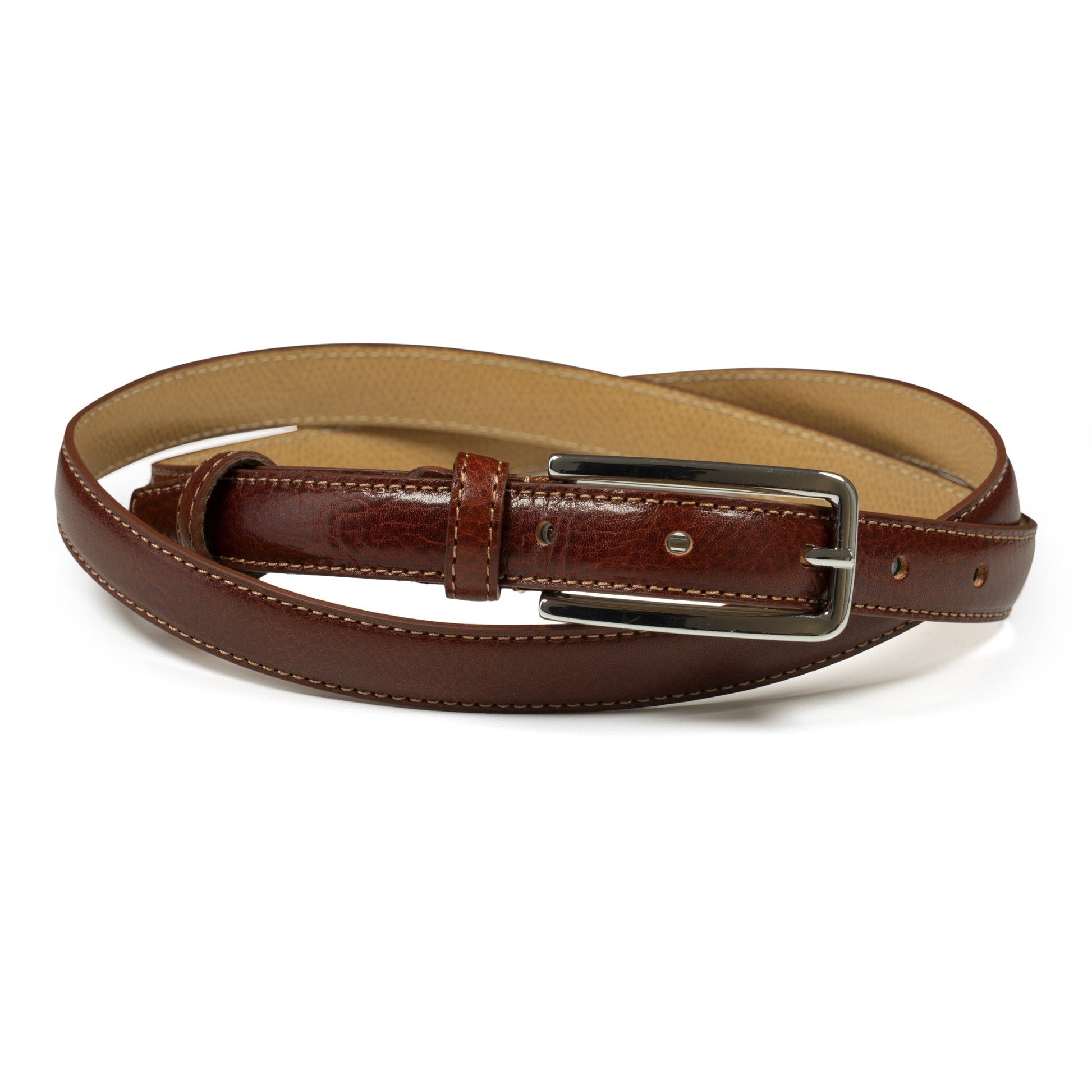 Ceinture femme cuir cognac fine 20 mm Norbert Bottier Accessoires Norbert Bottier