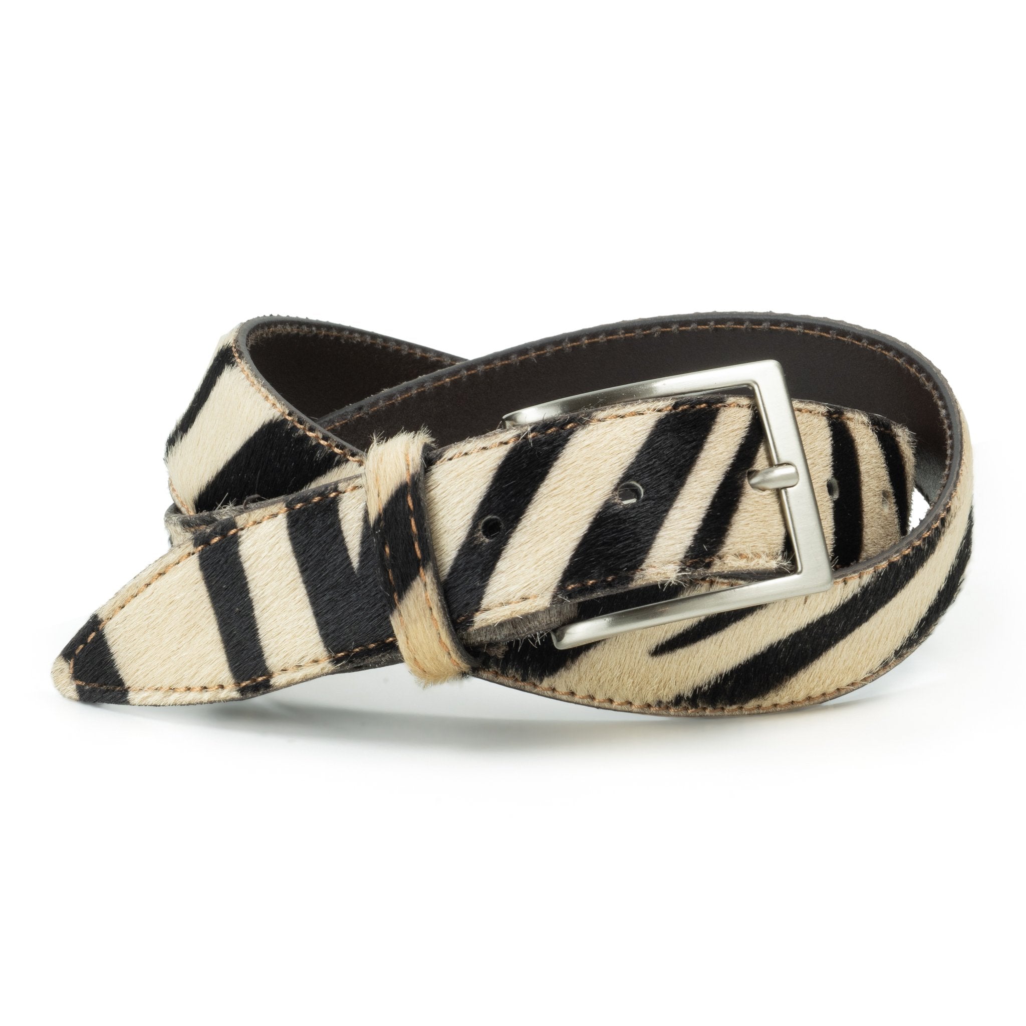 Ceinture en motif fourrure tigre 35 mm