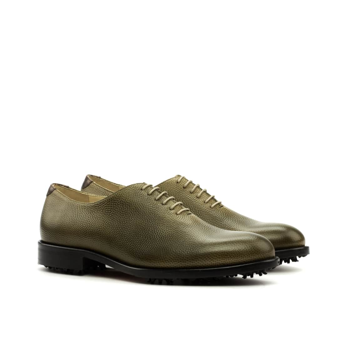 Richelieu One Cut de golf en cuir grainé vert olive