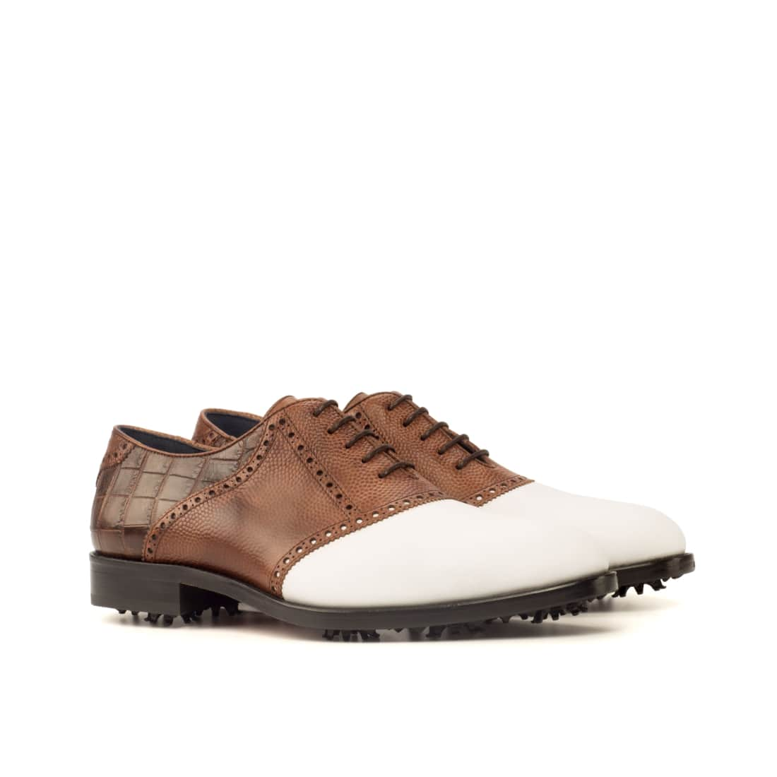 Richelieu de golf tri matières cuir - Chaussures