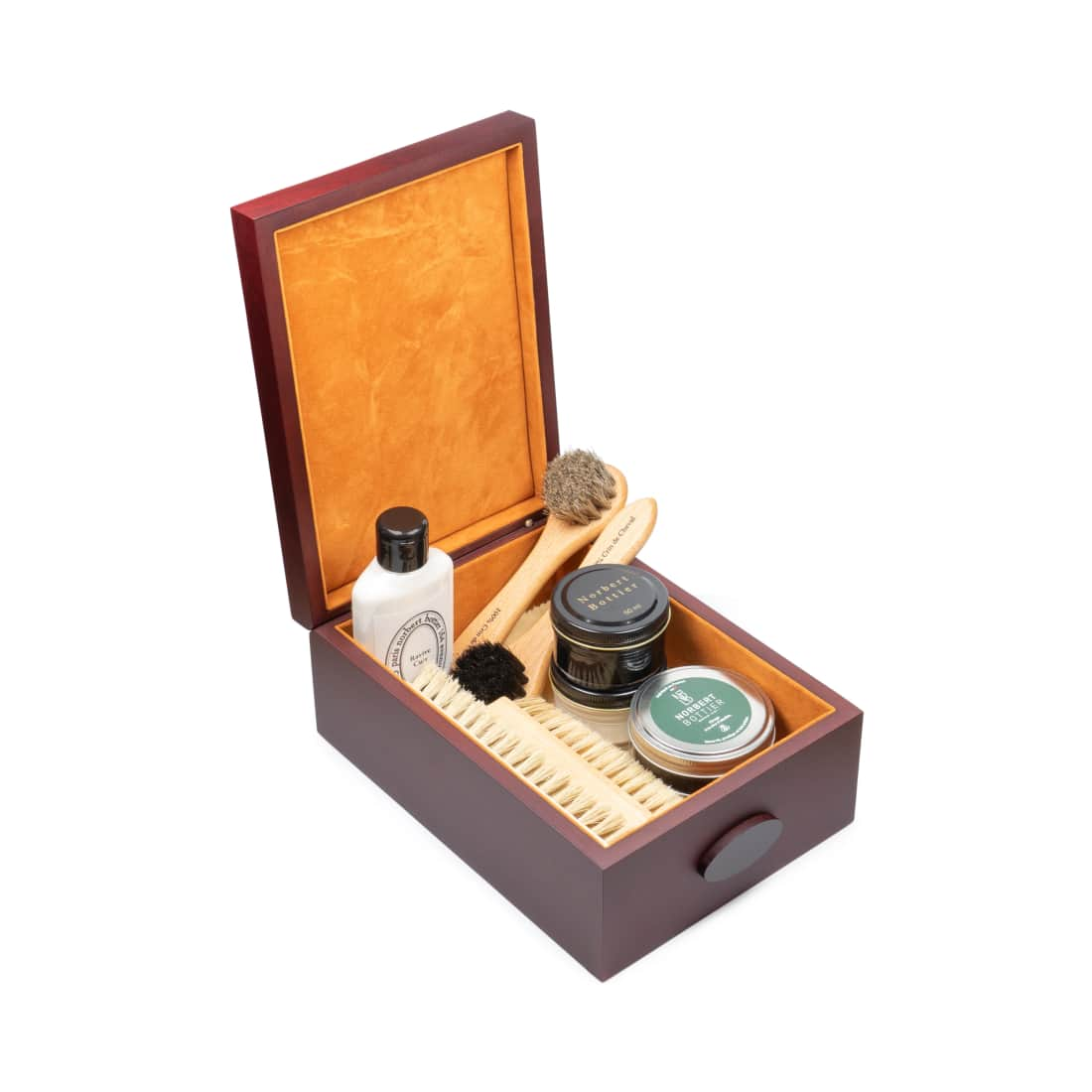 Coffret Cirage Bois - L’Antiquaire - Garni Complet