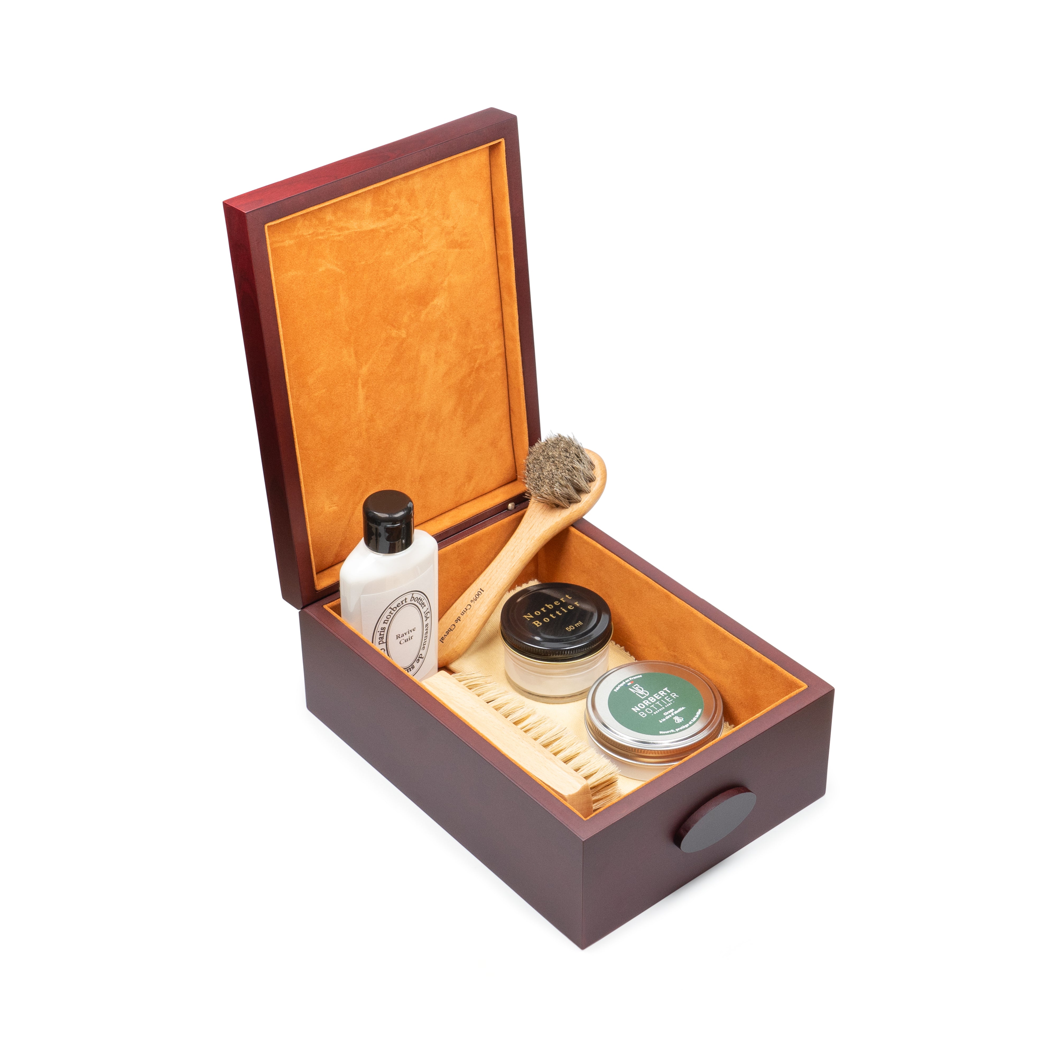 Coffret Cirage Bois - L'Antiquaire - Garni Essentiels