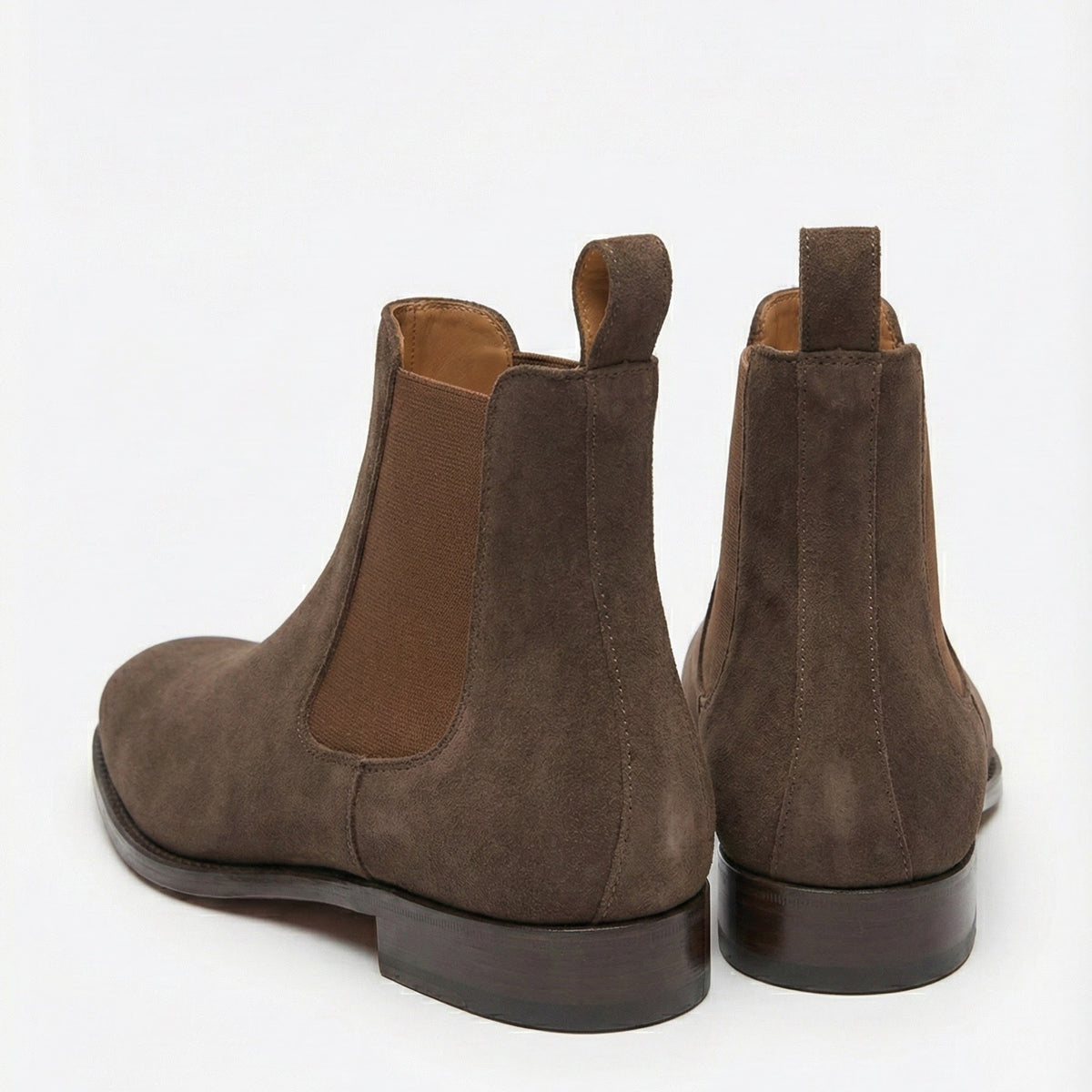 Chelsea Boots Daim Marron – vue 3