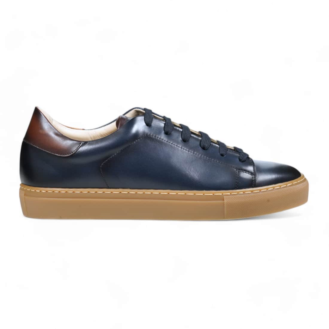 Jersey Cuir Bleu Patiné - Chaussures