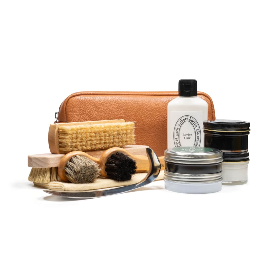Kit Entretien Cuir - Complet - Trousse Cuir Grainé Gold