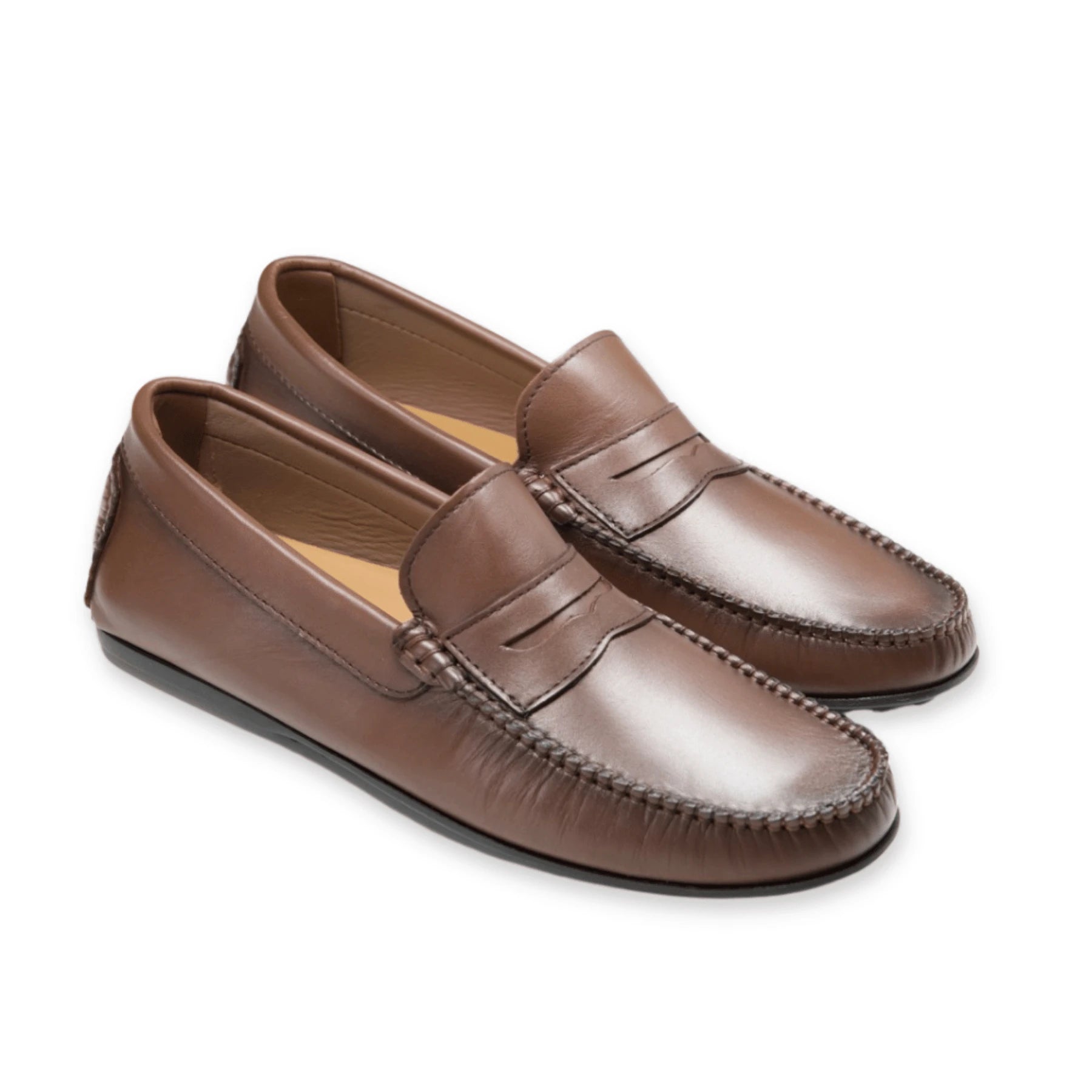Chaussures En Cuir L'Atelier Bottier Marron - Taille 43, Style Richelieu/derbys - Occasion En Bon état