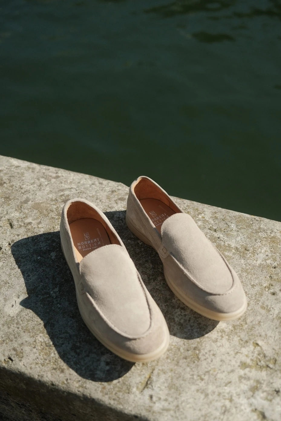 Milan - Mocassins Soft Daim Taupe Norbert Bottier Chaussures Norbert Bottier