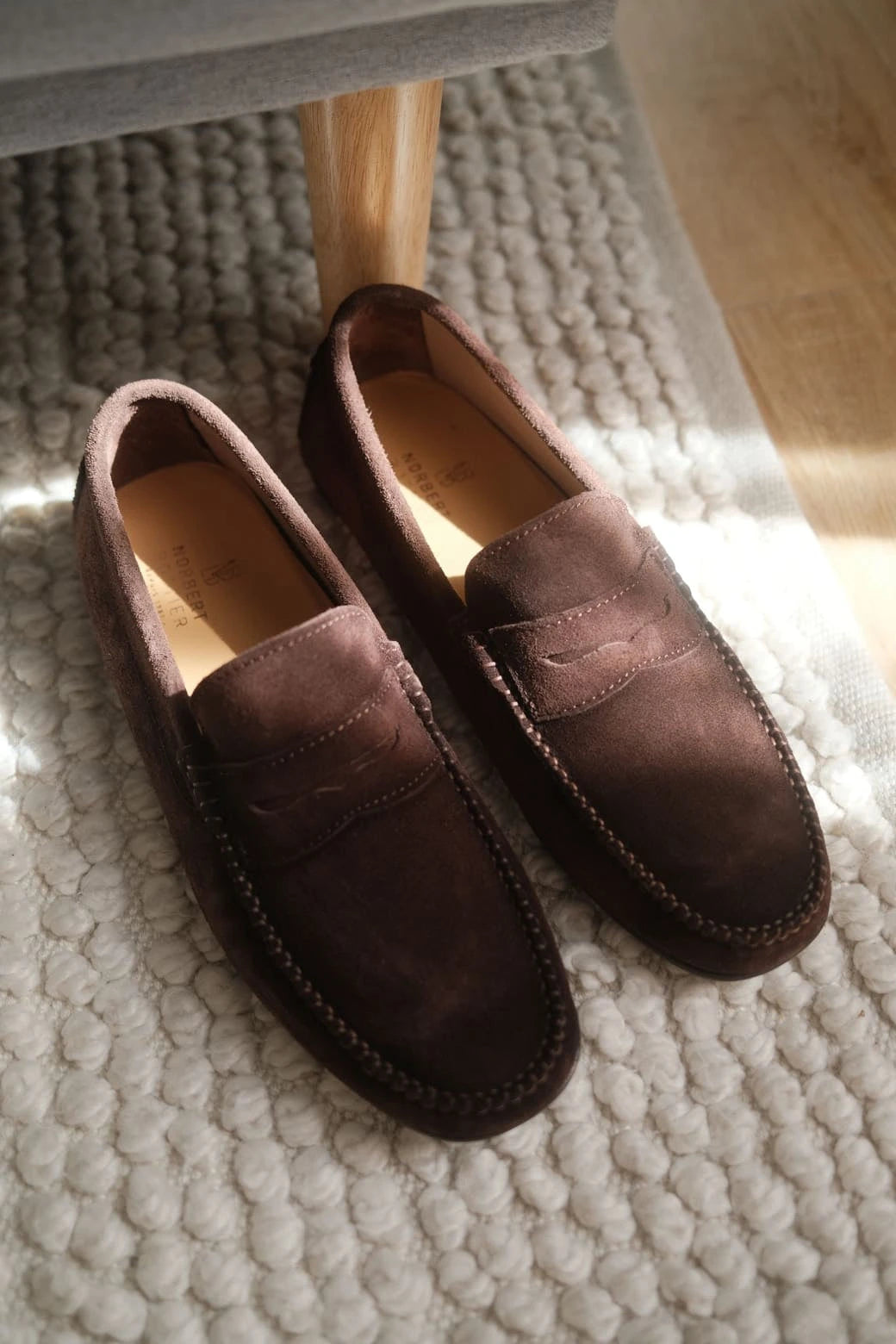 Roma - Mocassins Driver Daim Marron Norbert Bottier Chaussures Norbert Bottier