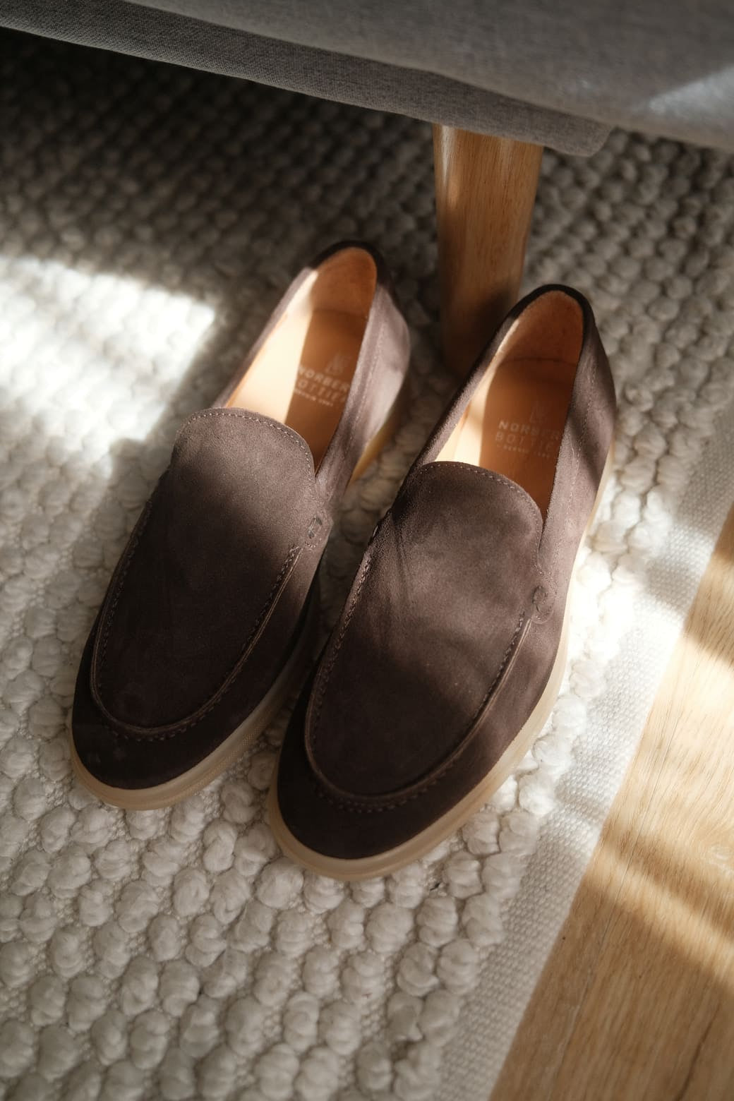 Milan - Mocassins Soft Daim Marron Norbert Bottier Chaussures Norbert Bottier