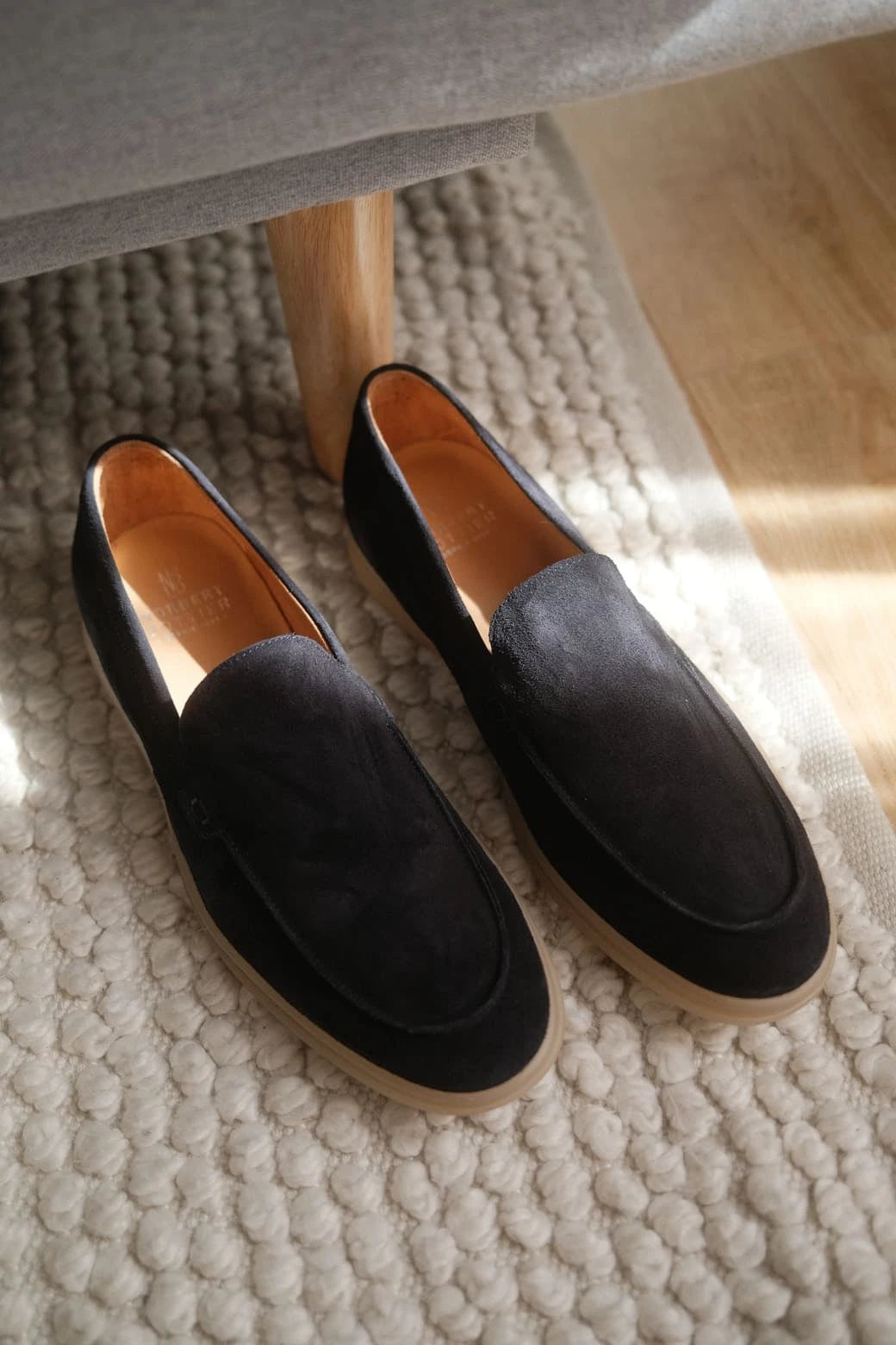 Milan - Mocassins Soft Daim Bleu Norbert Bottier Chaussures Norbert Bottier