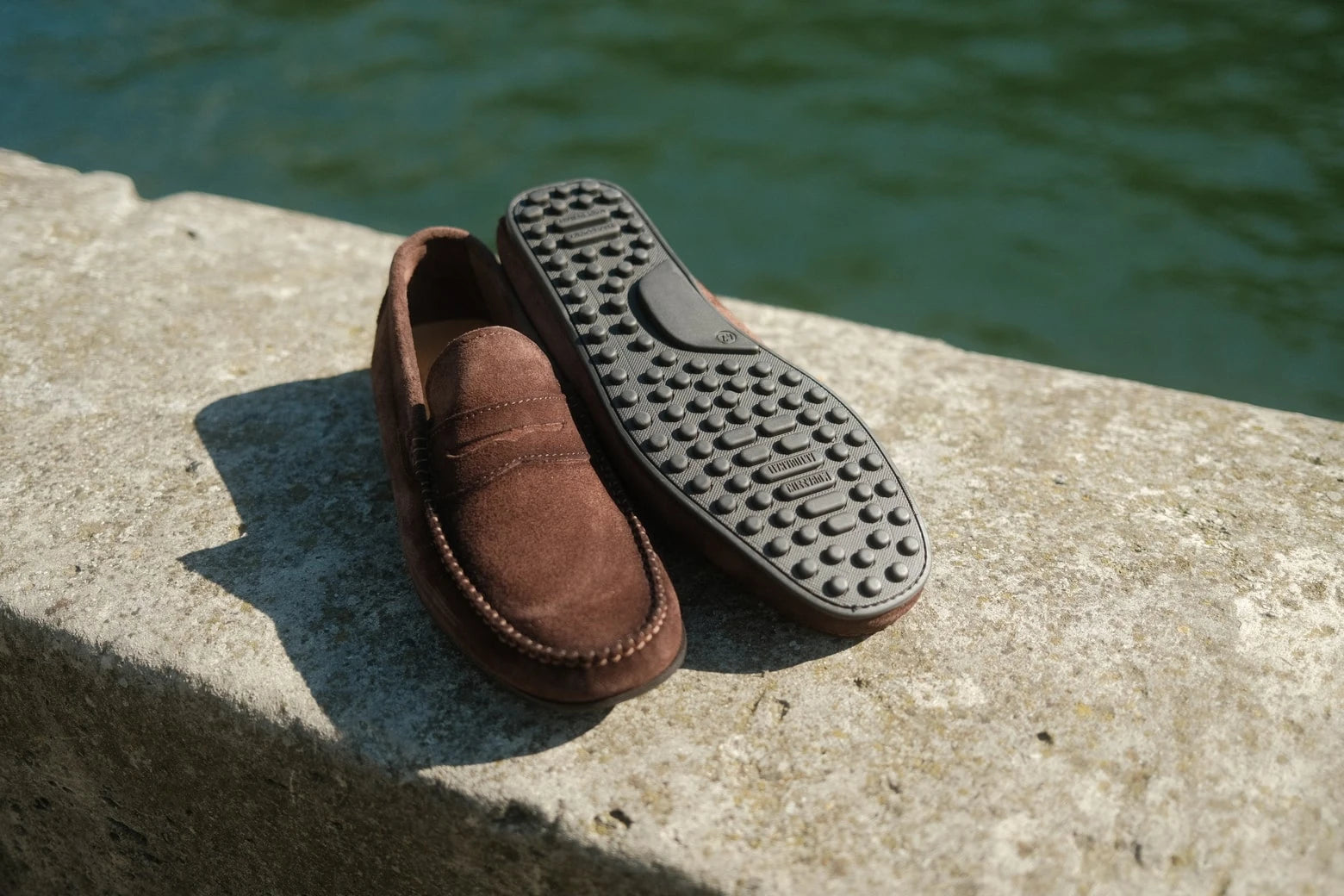 Roma - Mocassins Driver Daim Marron Norbert Bottier Chaussures Norbert Bottier