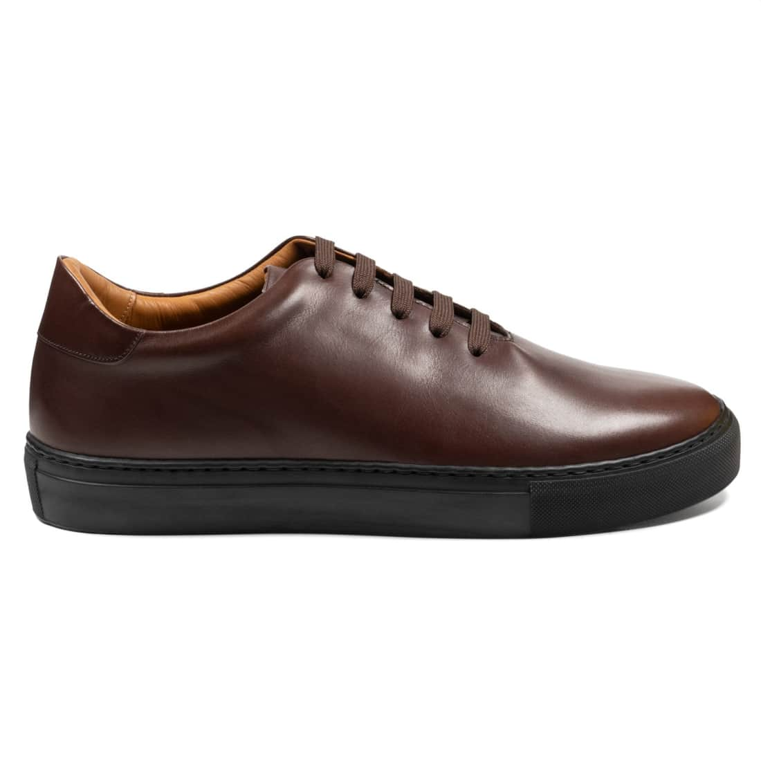 Spinner One Cut Cuir Marron Foncé - Chaussures