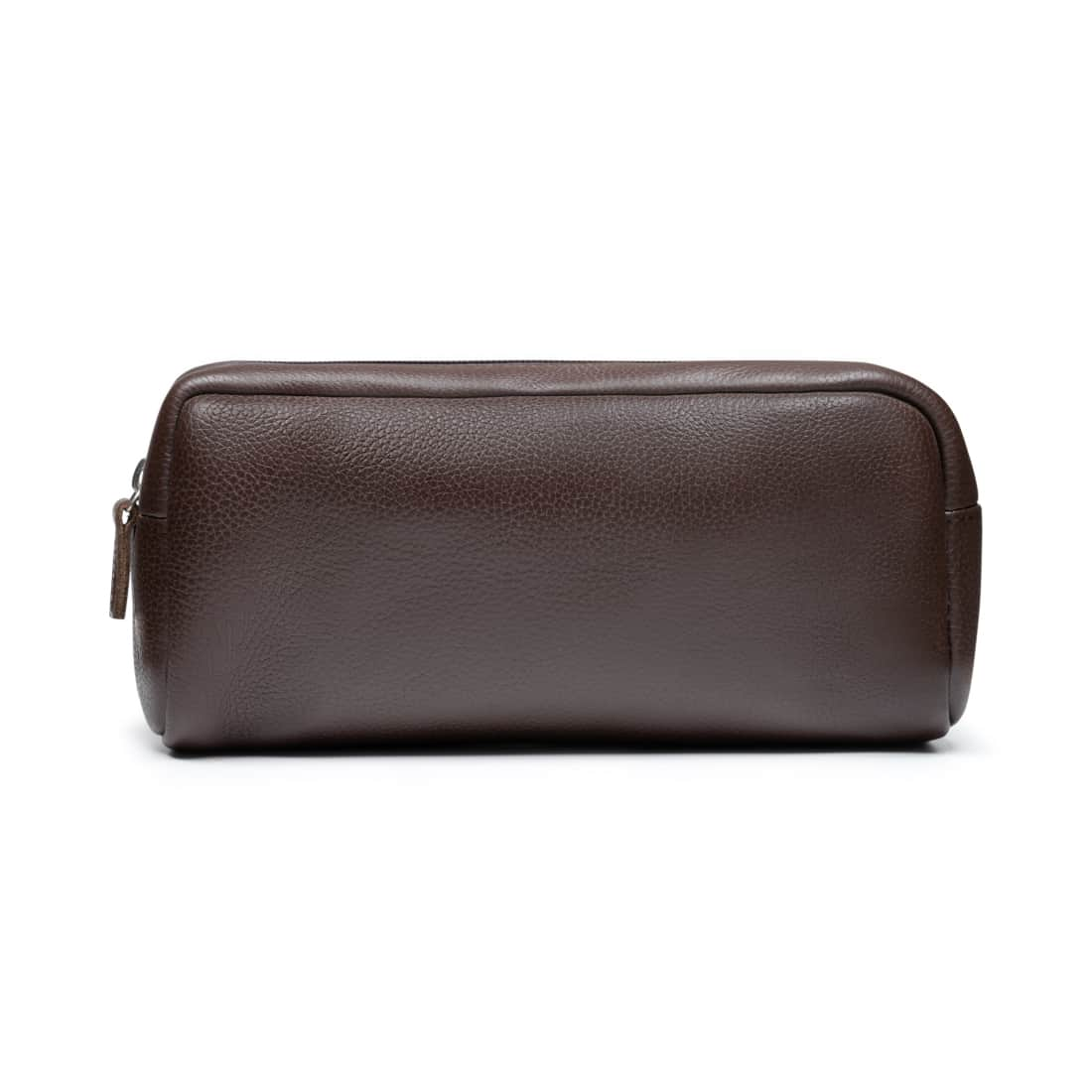 Trousse de toilettes en cuir grainé Marron - Accessoires