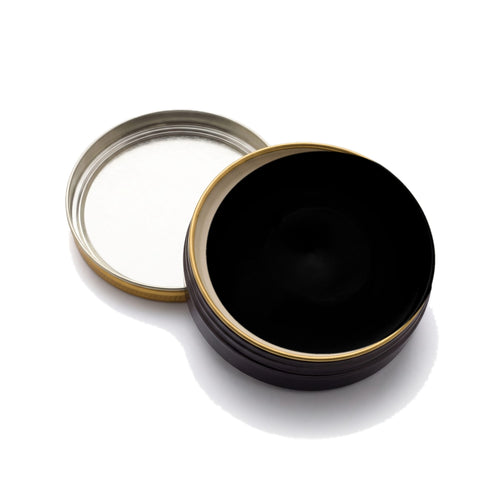 Amiral Gloss Saphir Noir, boîte ouverte, cire visible