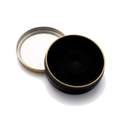 Amiral Gloss Saphir Noir, boîte ouverte, cire visible