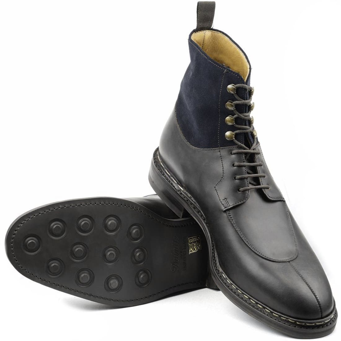 BlackBurn Cuir Gras Noir Semelle Dainite-Chaussures-Norbert Bottier