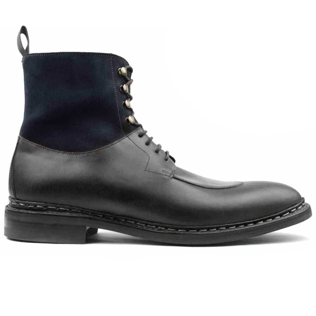 BlackBurn Cuir Gras Noir Semelle Dainite-Chaussures-Norbert Bottier