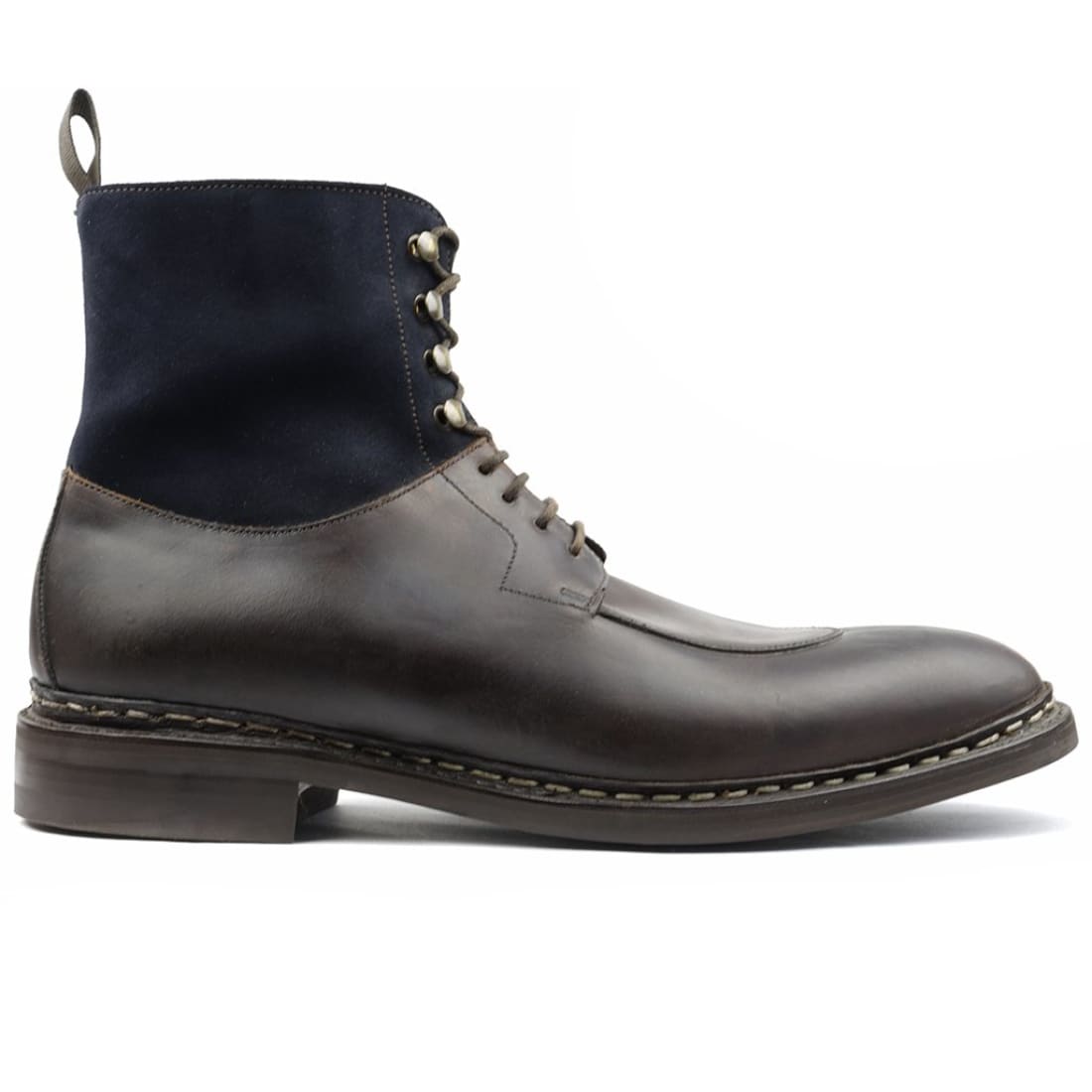BlackBurn Cuir Gras Marron Foncé Norway Welted-Chaussures-Norbert Bottier