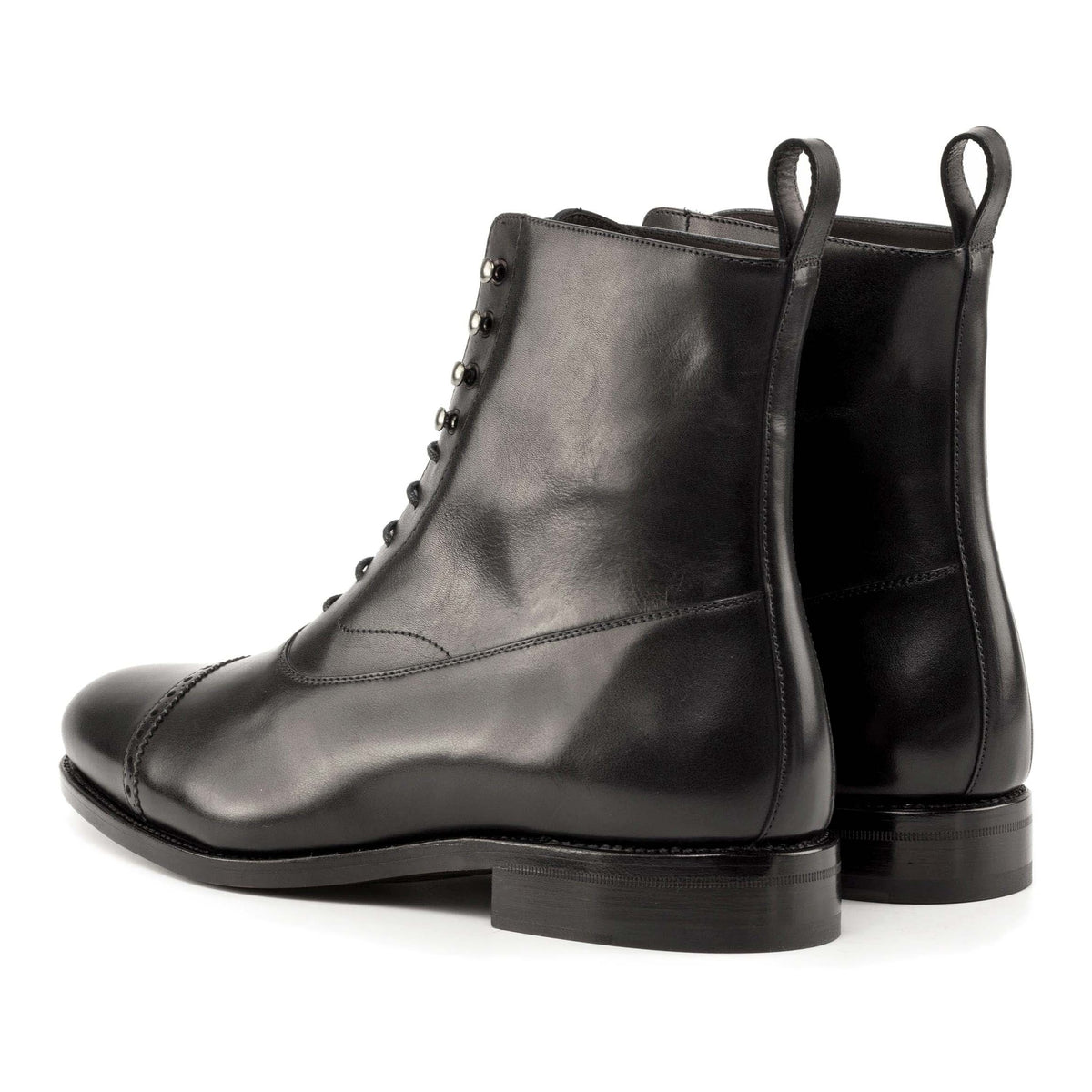 Bottines Balmoral en cuir noir – vue 3