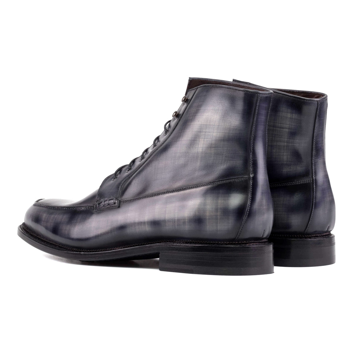 Bottines Derby Demi-Chasse en cuir patiné gris – vue 3
