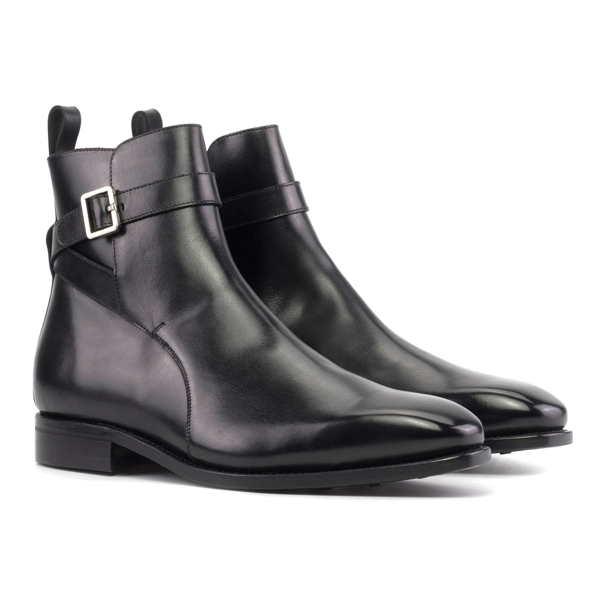 Bottines Jodhpur en cuir noir – vue 1