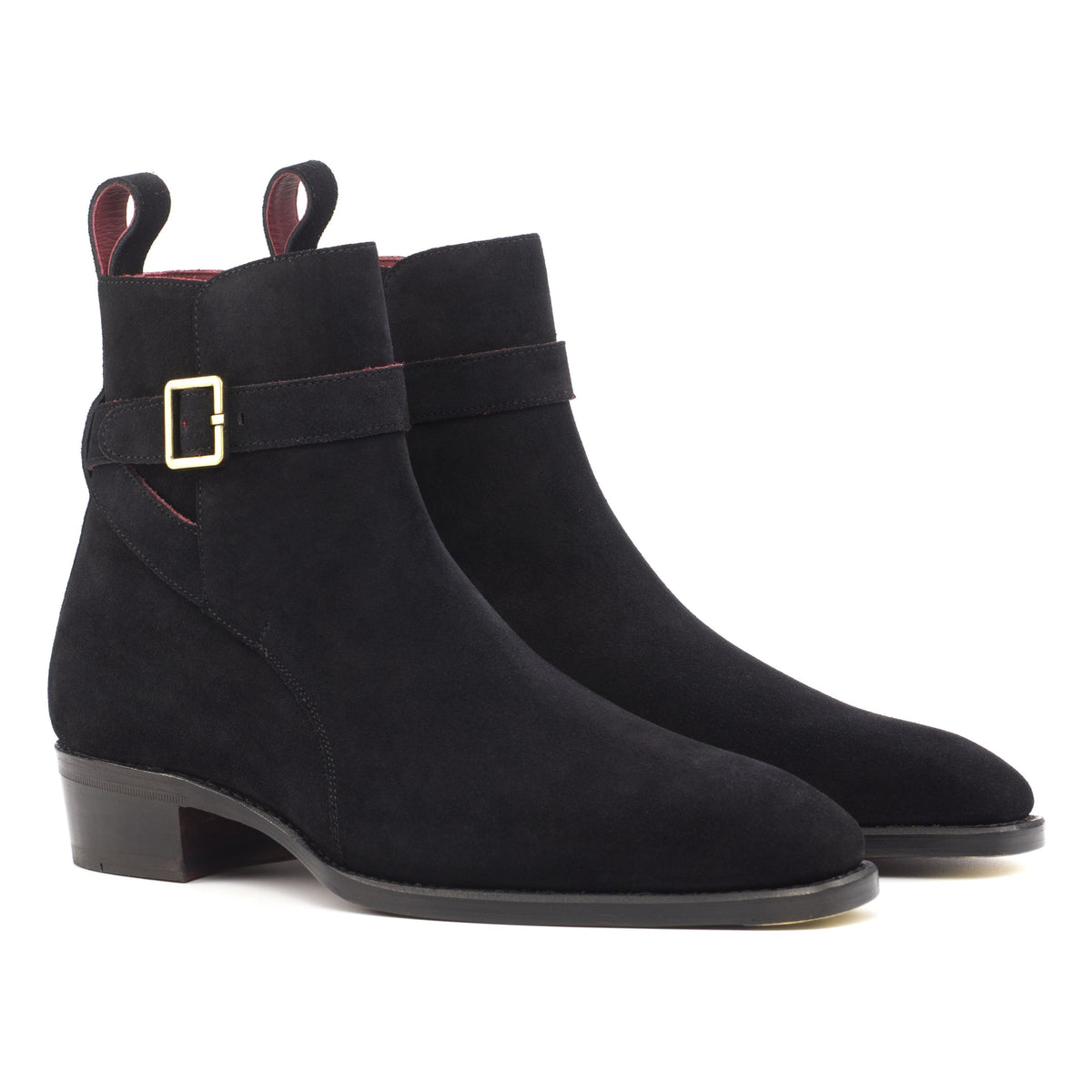 Bottines Jodhpur en daim noir – vue 1