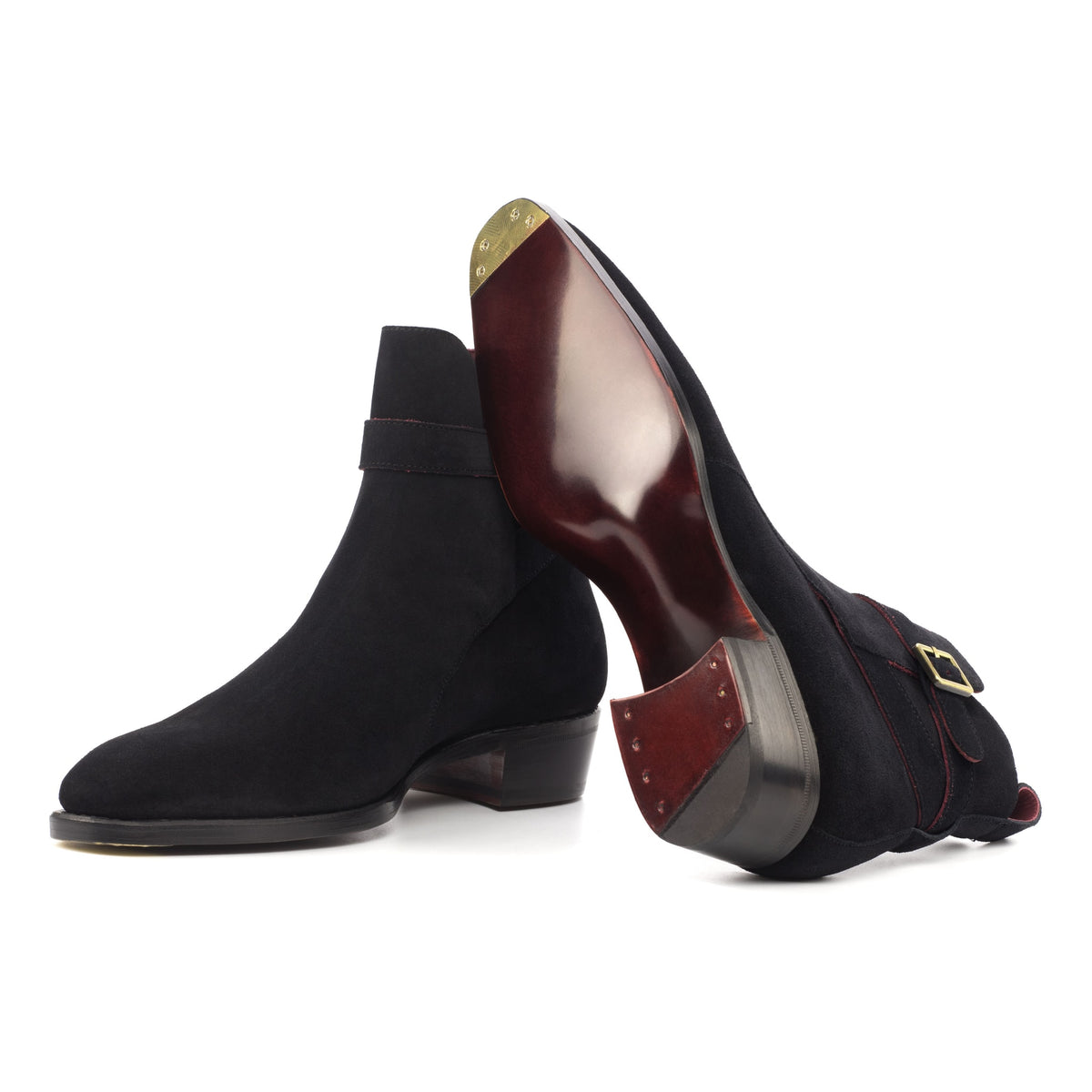 Bottines Jodhpur en daim noir – vue 2