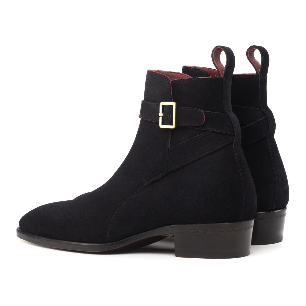 Bottines Jodhpur en daim noir – vue 3
