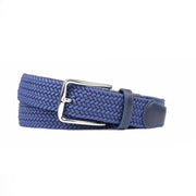 Ceinture Bleu Tressée 35 mm-Ceintures-Norbert Bottier