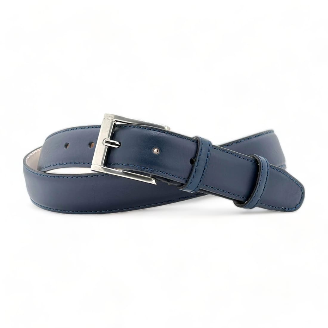 Ceinture en cuir - Bleu Marine - 30 mm - Accessoires