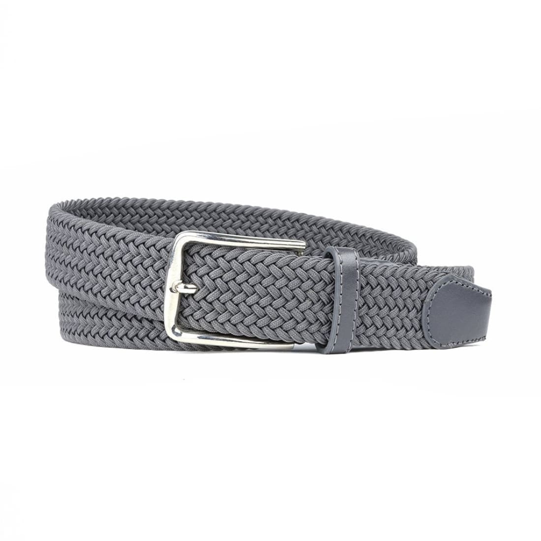 Ceinture tressée élastique - Gris