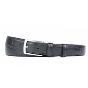 Ceinture Noir Cuir Grainé 30 mm-Ceintures-Norbert Bottier