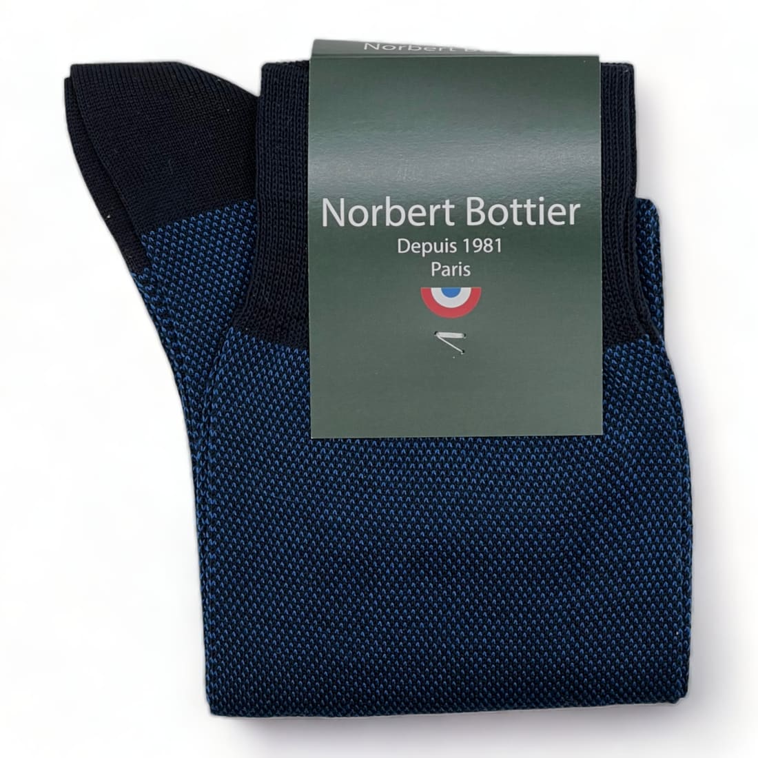 Chaussettes Caviar fil d’Écosse Bleu/Bleu Marine -