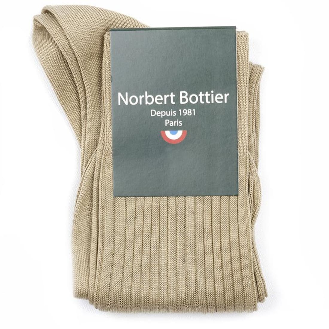 Chaussettes en fil d'Écosse Beige - Norbert Bottier