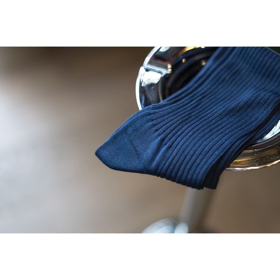 Chaussettes en fil d'Écosse Bleu Jean - Norbert Bottier