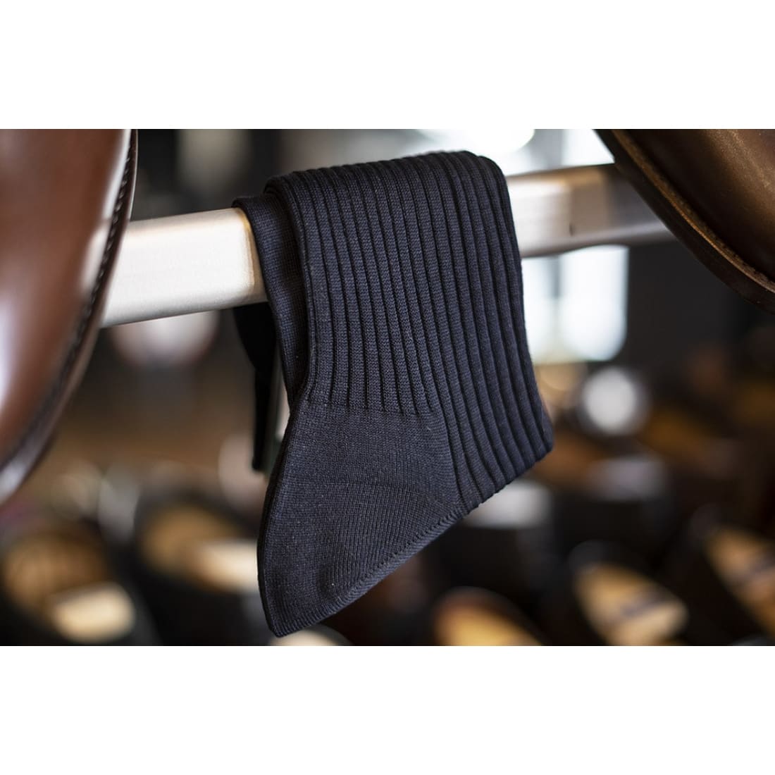 Chaussettes fil d'Écosse Bleu Marine – vue 3