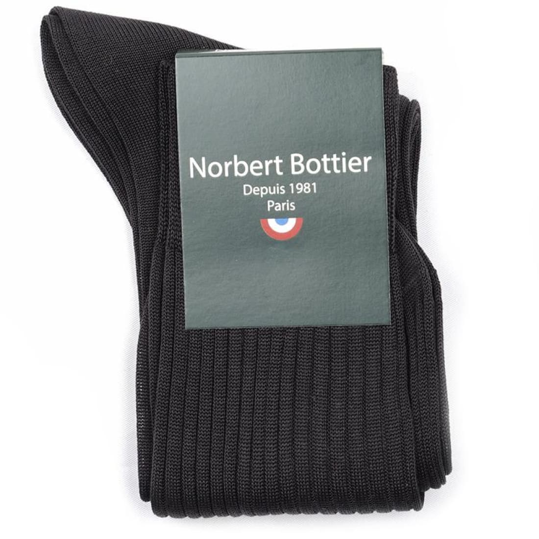 Chaussettes en fil d'Écosse Gris Marron - Norbert Bottier