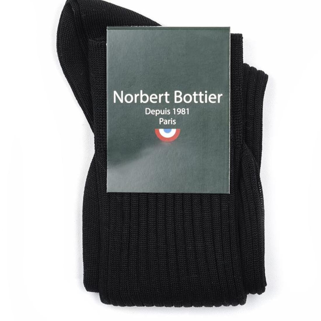 Chaussettes en fil d'Écosse Noir - Norbert Bottier