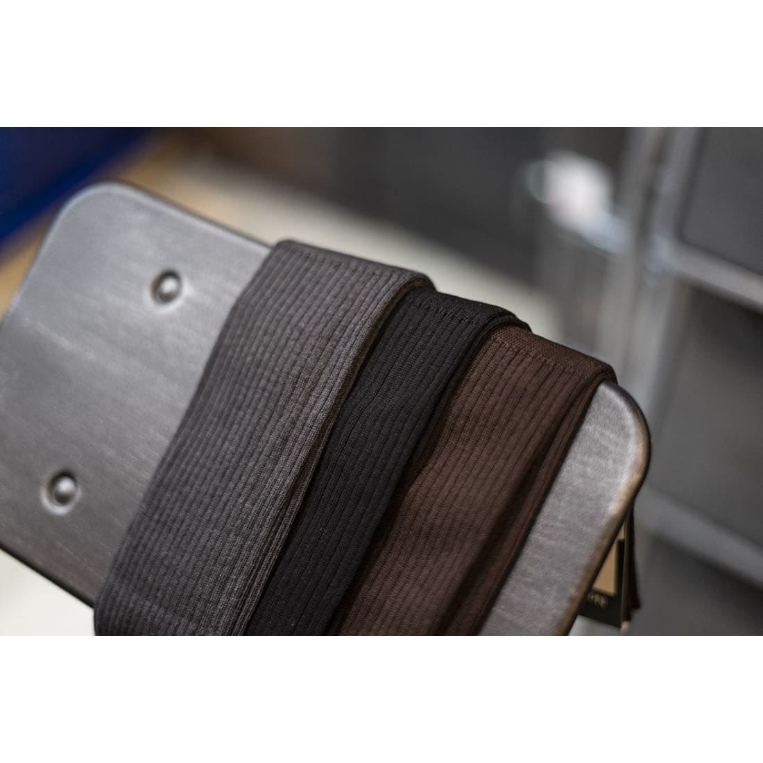 Chaussettes Hautes en fil d’Écosse Marron - Accessoires
