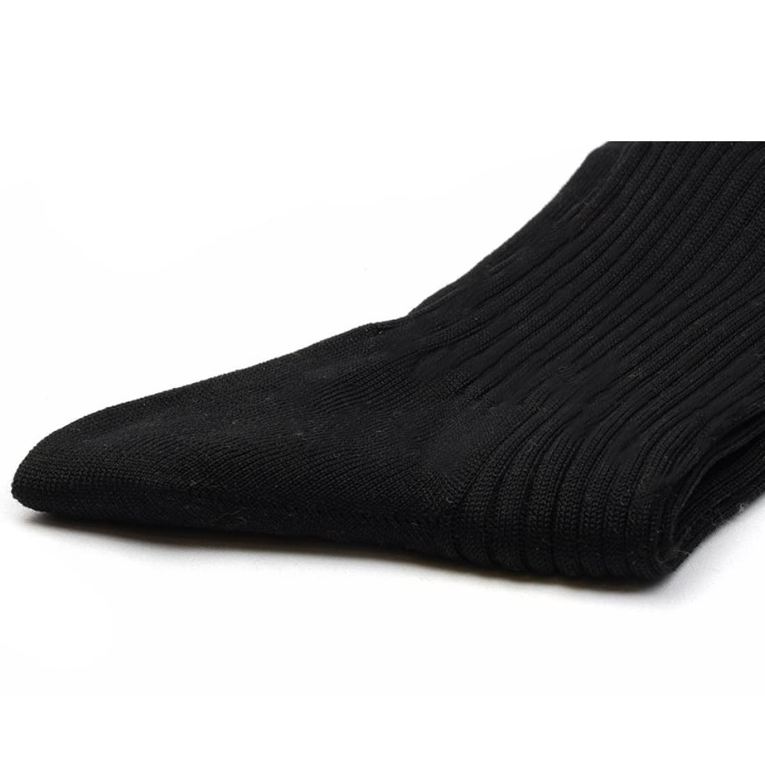 Chaussettes en fil d'Écosse hautes noir - Norbert Bottier