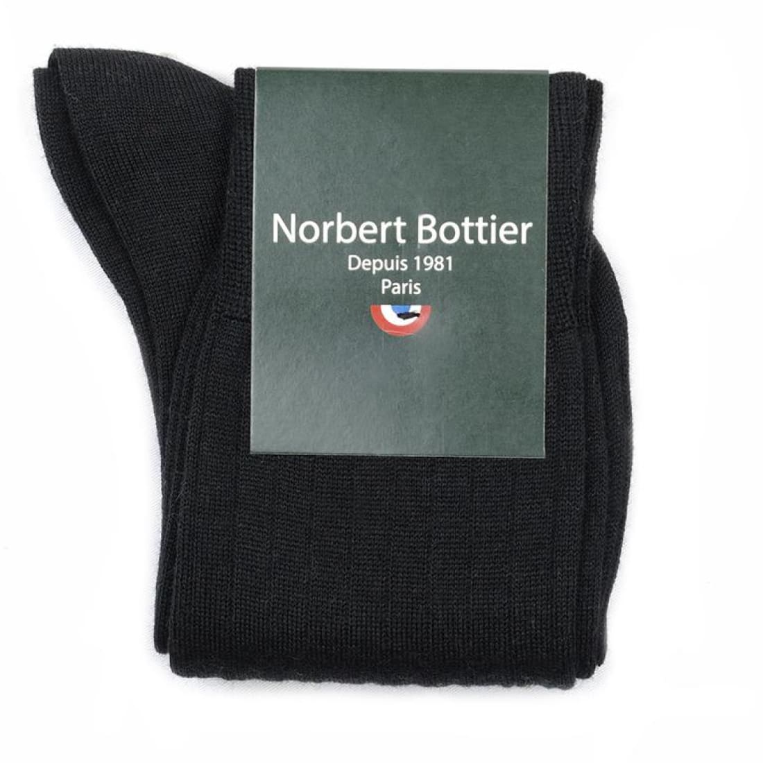 Chaussettes en laine noir - Norbert Bottier