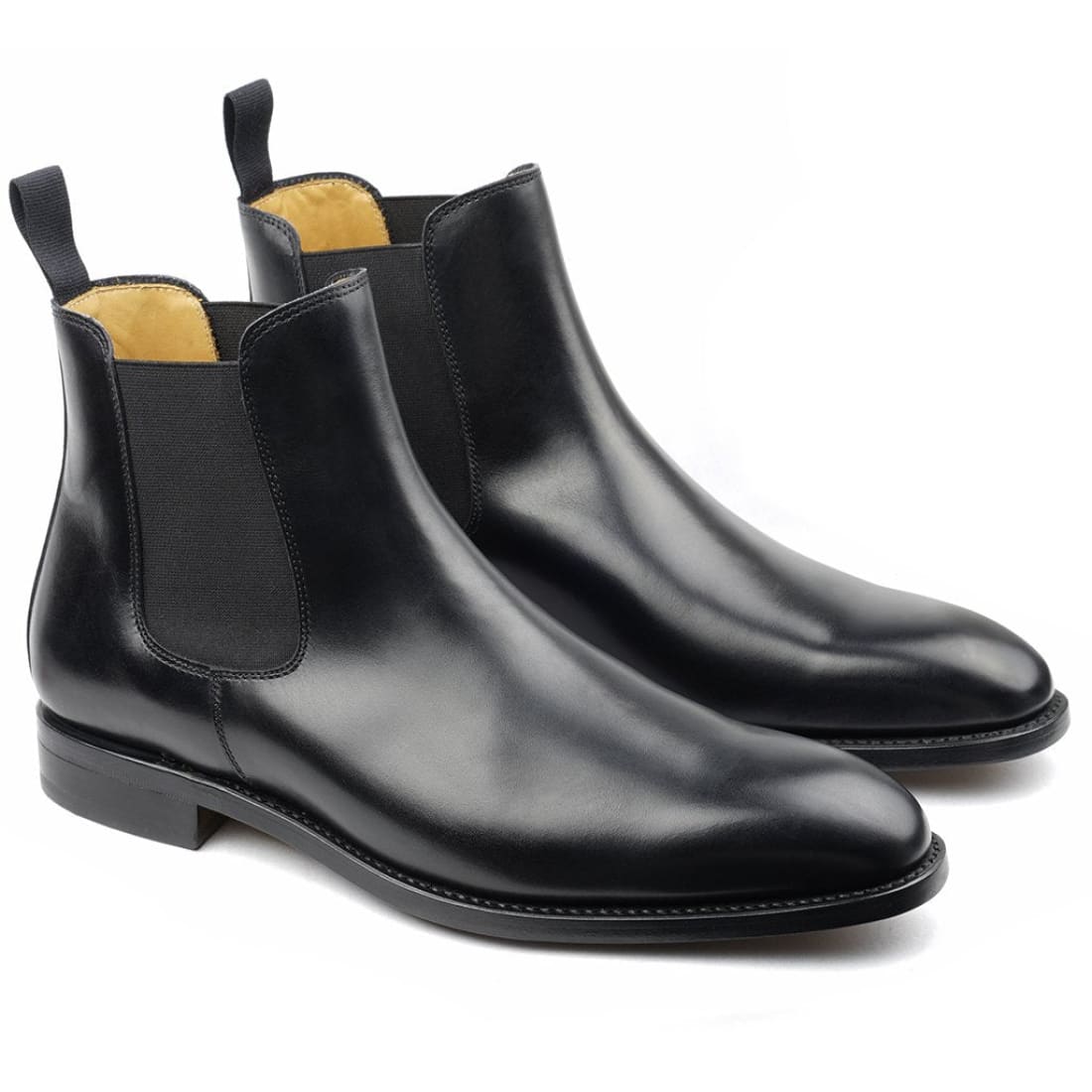 Chelsea Boots Cuir Noir Semelle Dainite